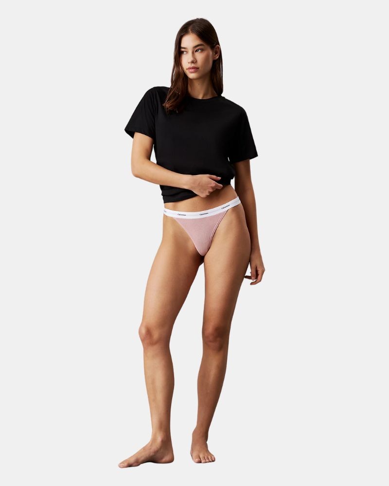 Roupa Interior Mulher CALVIN KLEIN Multicolor LV00QD5308TL2 String 3 Unidades