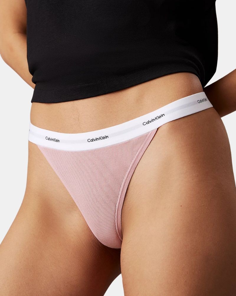 Roupa Interior Mulher CALVIN KLEIN Multicolor LV00QD5308TL2 String 3 Unidades