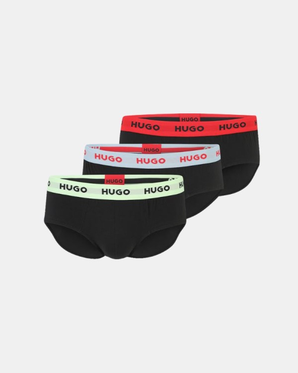 Cuecas HUGO Homem Preto 50532570 Lote Triplo Boxer Brief