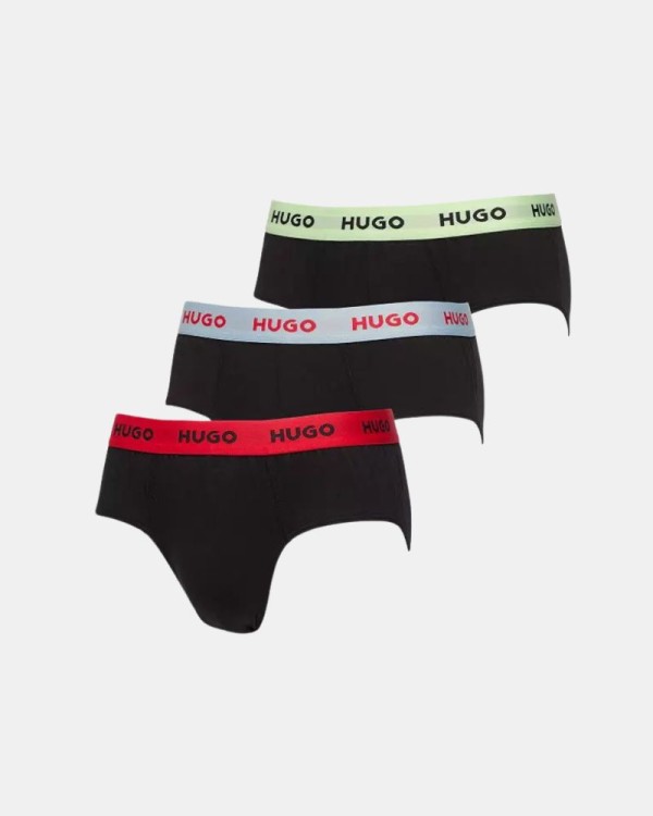  Ropa interior Slips Hombre HUGO Negro 50532570 HIPBRIEF TRIPLETPACK