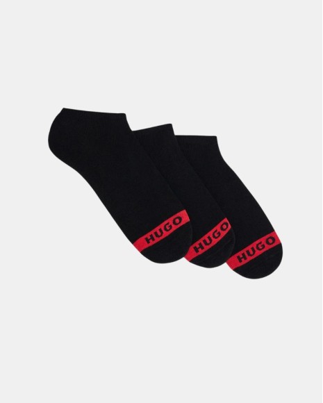  Calcetines Bajos Hombre HUGO Negro 50514916 3P LC PLUSH TAPE CC