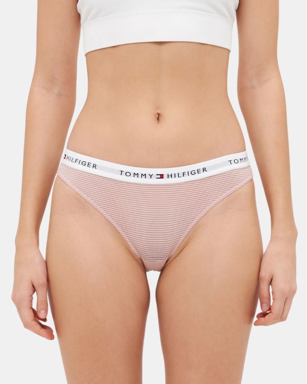 Cuecas Mulher TOMMY HILFIGER Rosa UW0UW05530VF 3 PACK MESH BIKINI