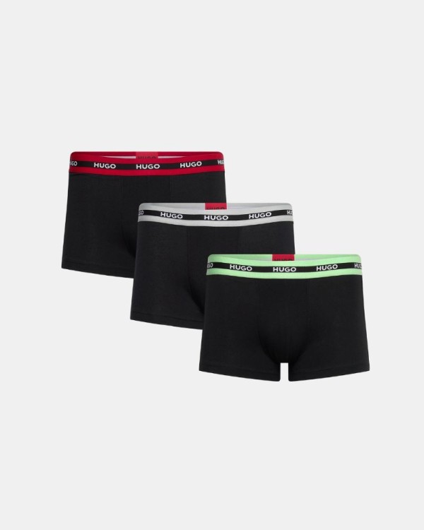  Ropa interior Boxer Hombre HUGO Negro 50492375 TRUNK TRIPLET PLANET