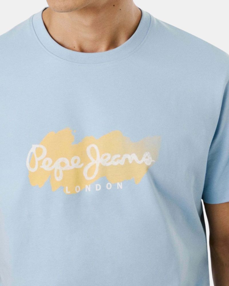 T-shirts Manga curta Homem PEPE JEANS Azul PM509959 MILTON TEE