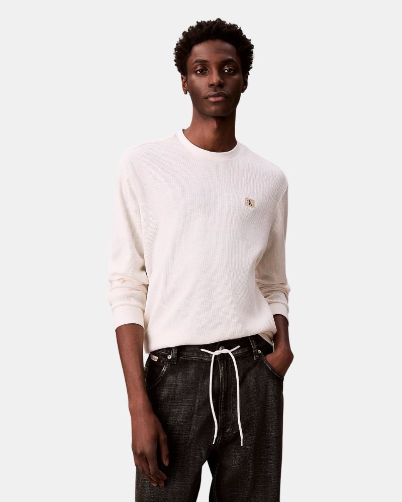  Jersey Manga larga Hombre CALVIN KLEIN Blanco LV040EM217