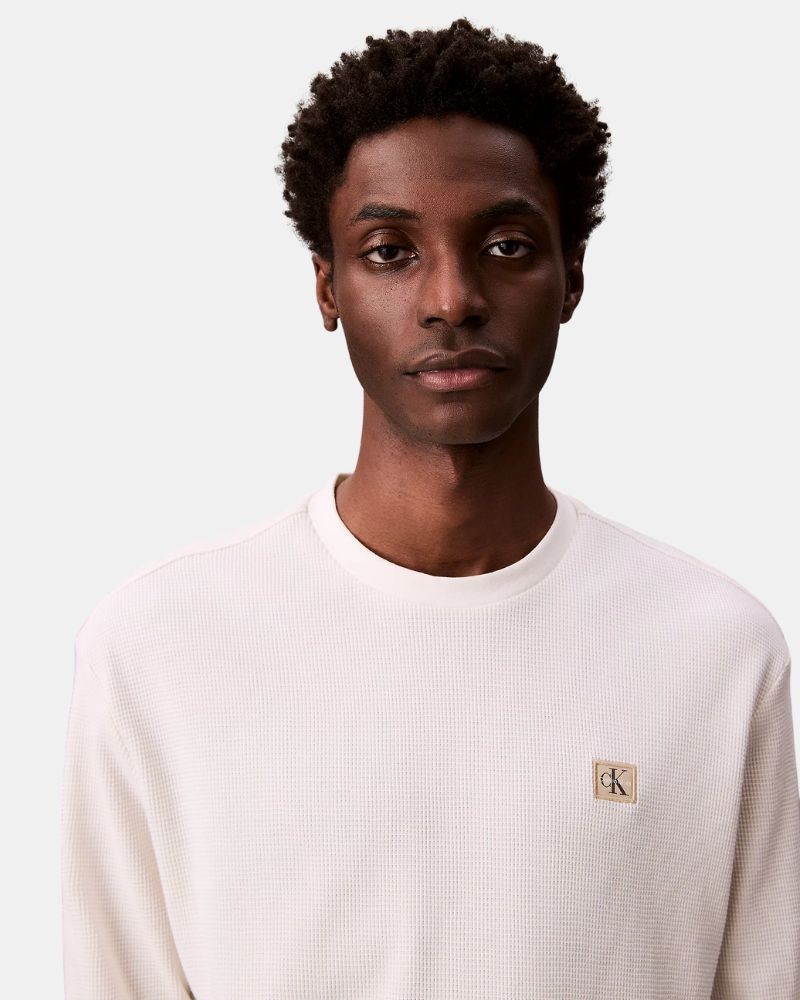  Jersey Manga larga Hombre CALVIN KLEIN Blanco LV040EM217