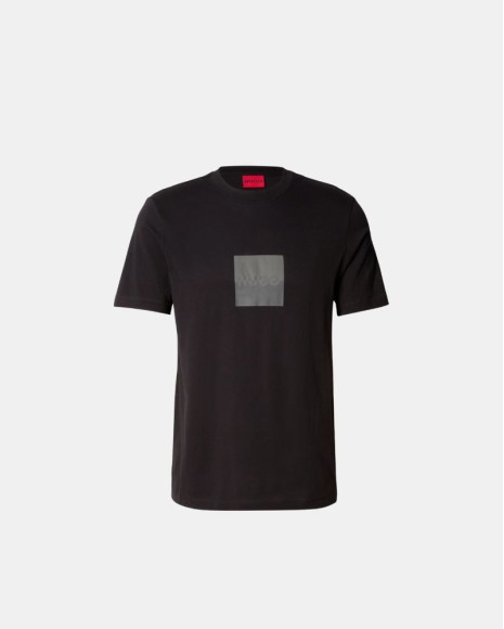 T-shirts Manga curta Homem HUGO Preto 50542784 DUSPLIT