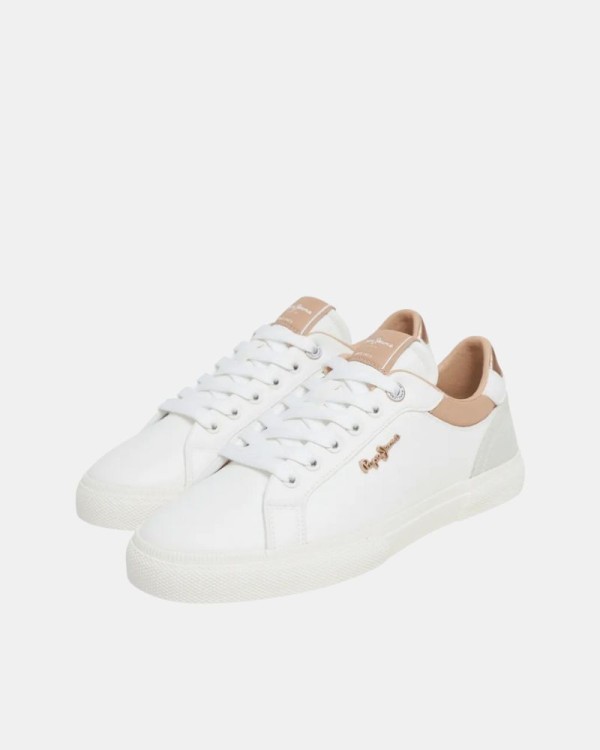 Sapatilhas Baixas Mulher PEPE JEANS Branco PLS31588 KENTON COURT W