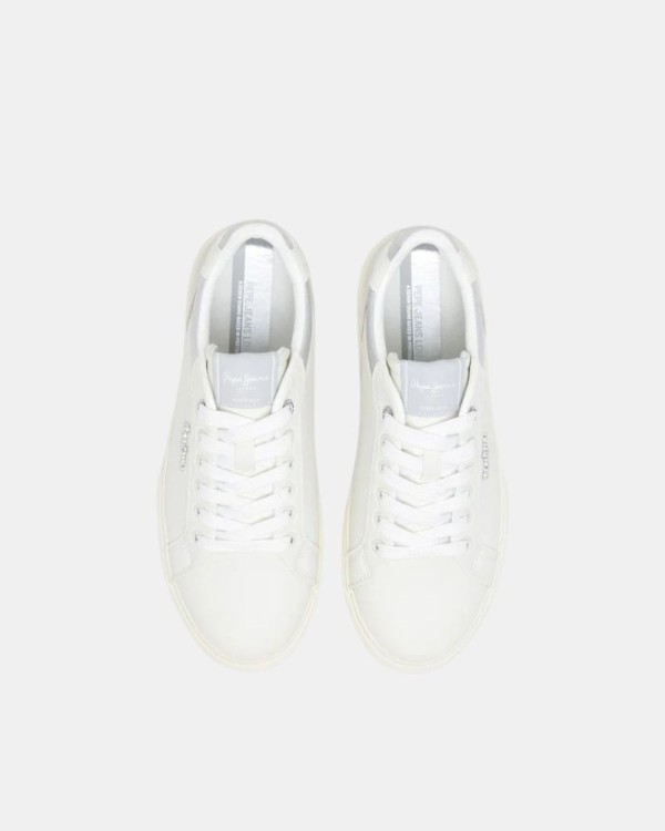 Sapatilhas Baixas Mulher PEPE JEANS Branco PLS31588 KENTON COURT W