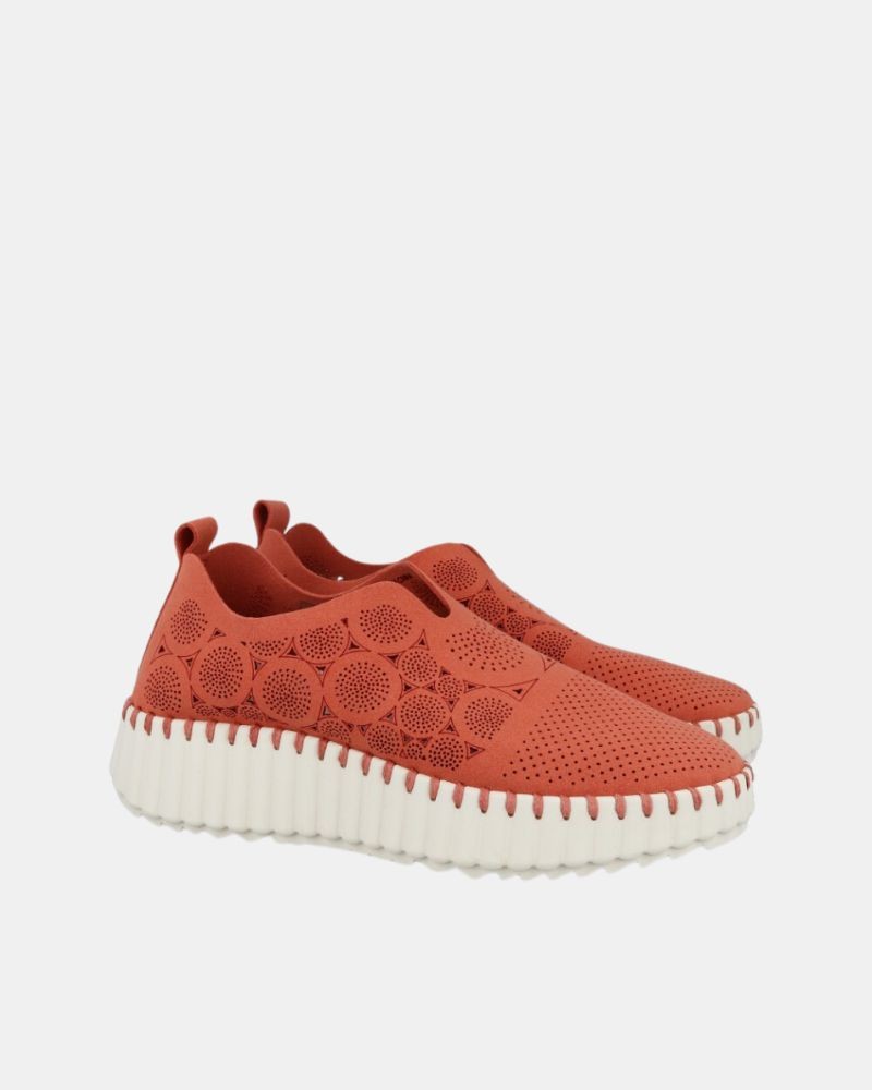 Mocassins Mulher Walk & Fly Laranja AH 9936