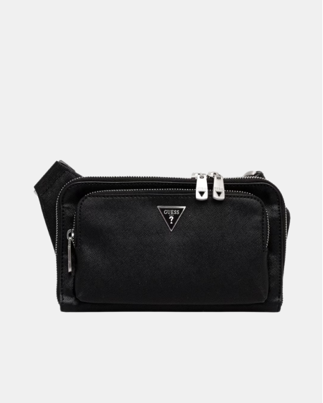 Aquí está la tradução para português de Portugal:

Bolsa Homem GUESS Preta MILANO HMMISA P5214