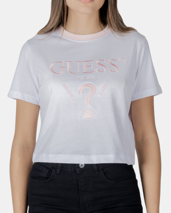 T-shirts Manga curta Mulher GUESS Nude V5GI18 I3Z14