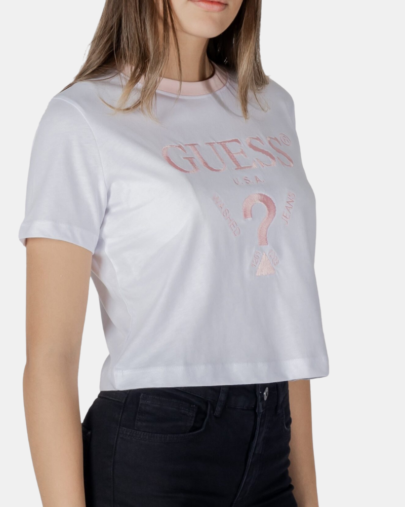T-shirts Manga curta Mulher GUESS Nude V5GI18 I3Z14