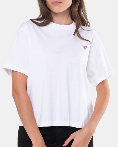 T-shirts Manga curta Mulher GUESS Branco W4YI05 K8HM0