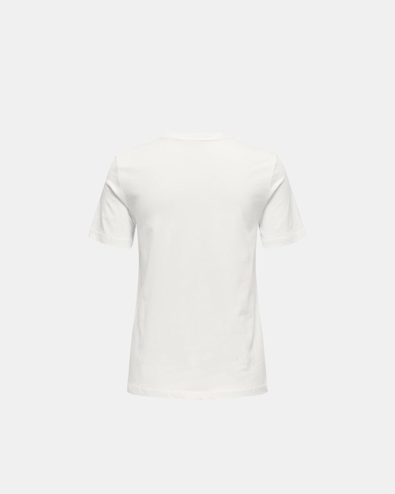 T-shirts Manga curta Mulher ONLY Branco 15357554 MARCY