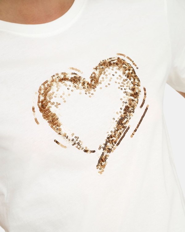 T-shirts Manga curta Mulher ONLY Branco 15357554 MARCY