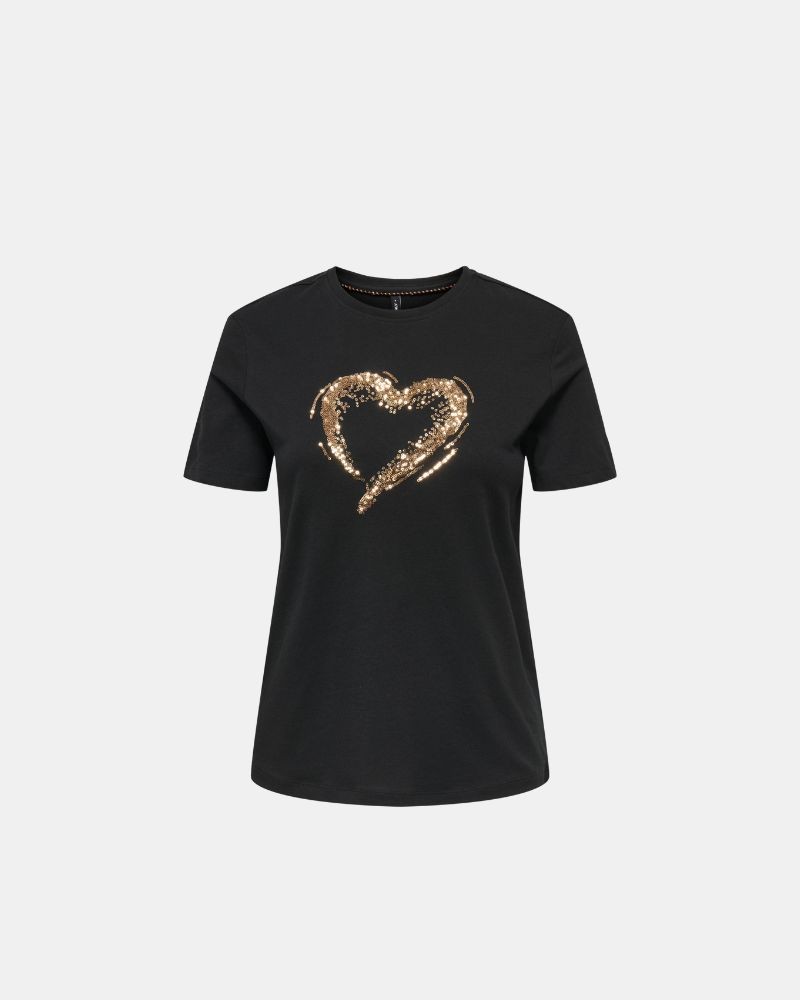 T-shirts Manga curta Mulher ONLY Preto 15357554 MARCY