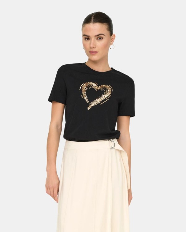  Camisetas Manga corta Mujer ONLY Negro 15357554 MARCY