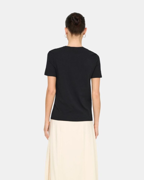 T-shirts Manga curta Mulher ONLY Preto 15357554 MARCY