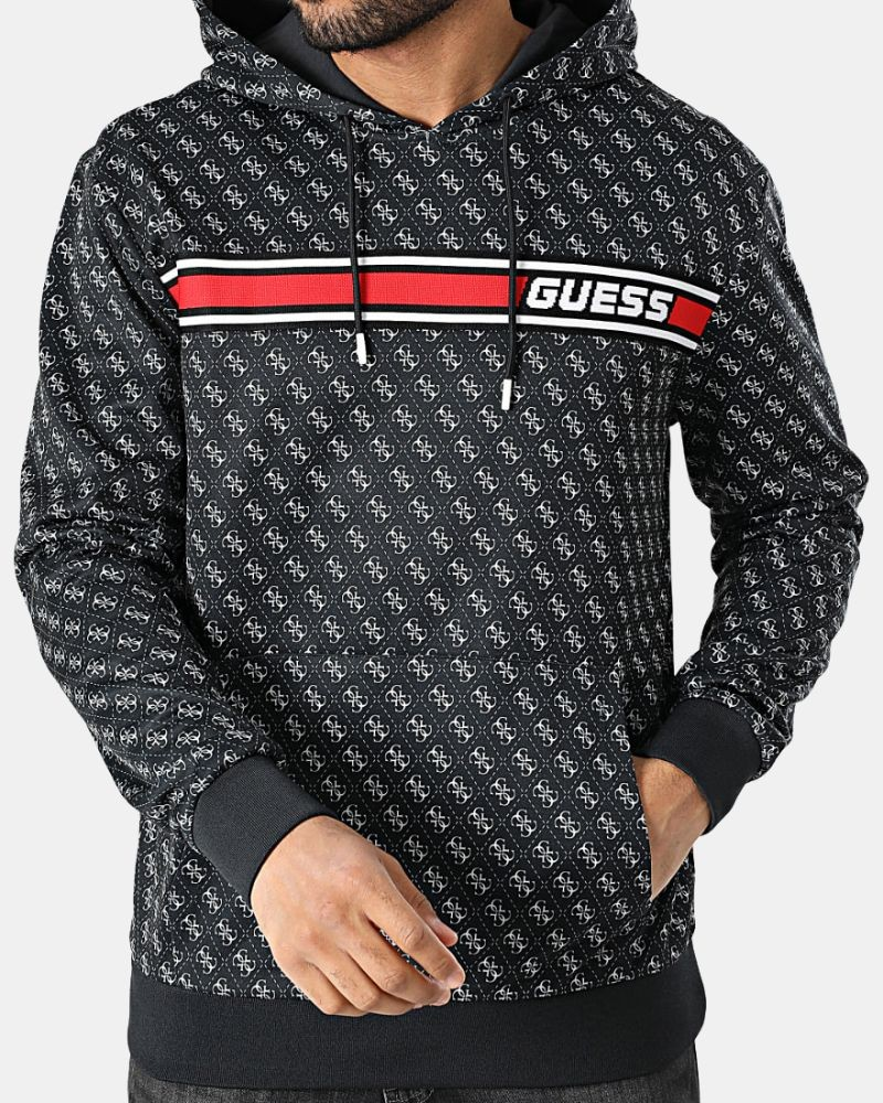 Casacos com Capuz Homem GUESS Preto Z4BQ30 FL04Q