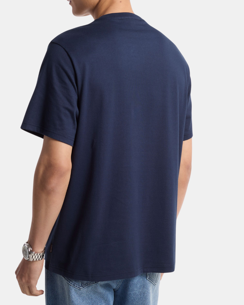 T-shirts Manga curta Homem MICHAEL KORS Azul CF4529H1V2 T-shirt com Logotipo em Relevo