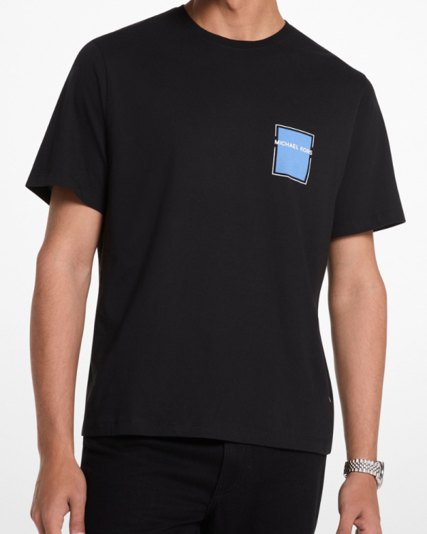 T-shirts Manga curta Homem MICHAEL KORS Preto CS552MZFV4 MK MODERN TEE