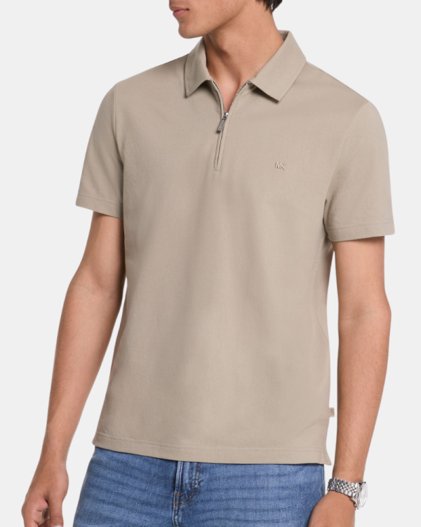 T-shirts Manga curta Homem MICHAEL KORS Bege CS552HOHFK SLEEK PIQUE SS ZIP