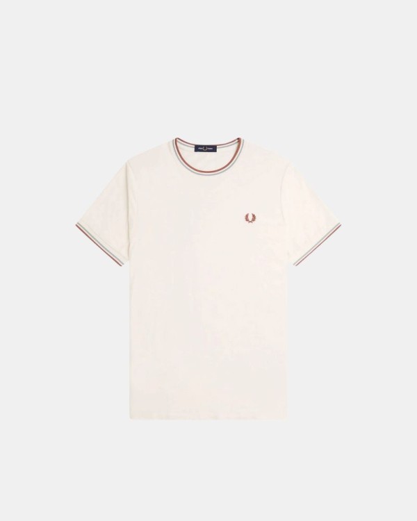 Camisetas Manga corta Hombre FRED PERRY Blanco M1588