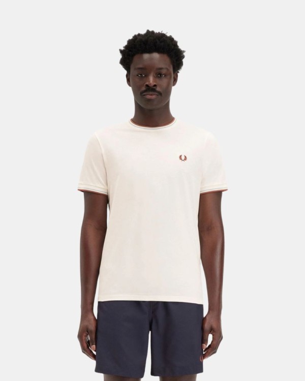  Camisetas Manga corta Hombre FRED PERRY Blanco M1588