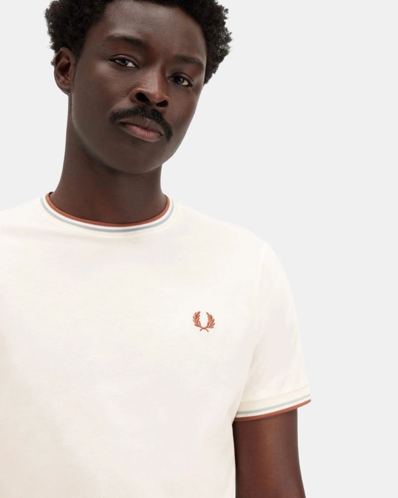  Camisetas Manga corta Hombre FRED PERRY Blanco M1588