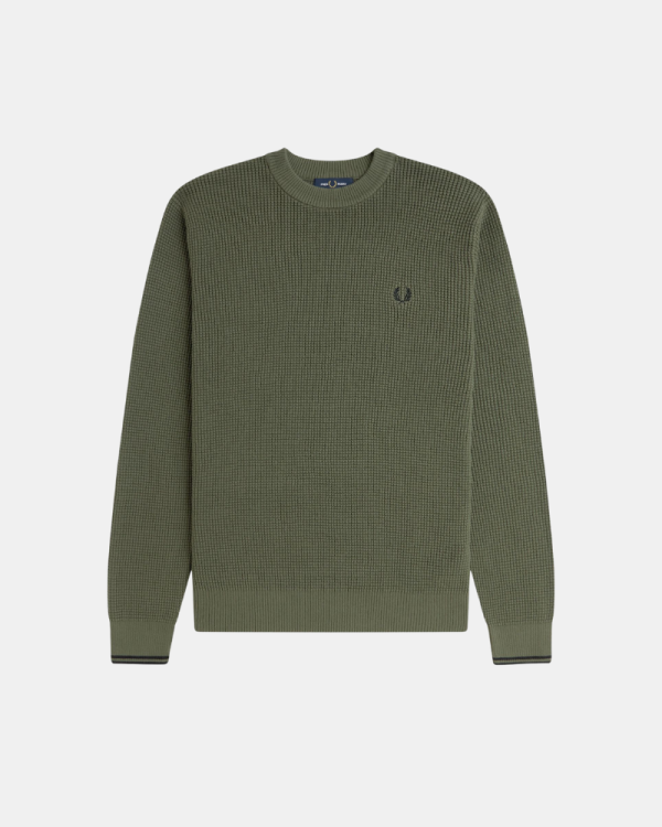  Jersey Manga larga Hombre FRED PERRY Verde K6507