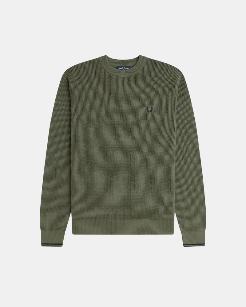  Jersey Manga larga Hombre FRED PERRY Verde K6507