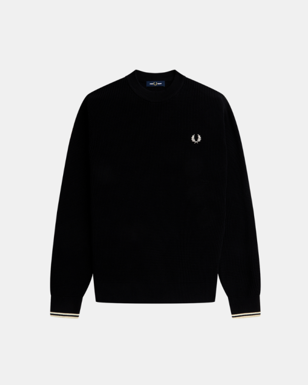 Camisola de Manga Comprida Homem FRED PERRY Preta K6507