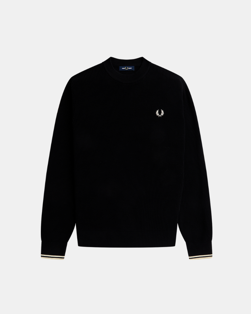 Camisola de Manga Comprida Homem FRED PERRY Preta K6507