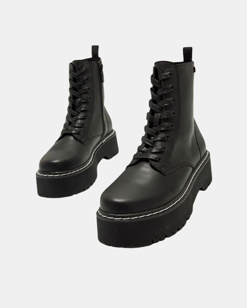 Botas altas pretas Mustang