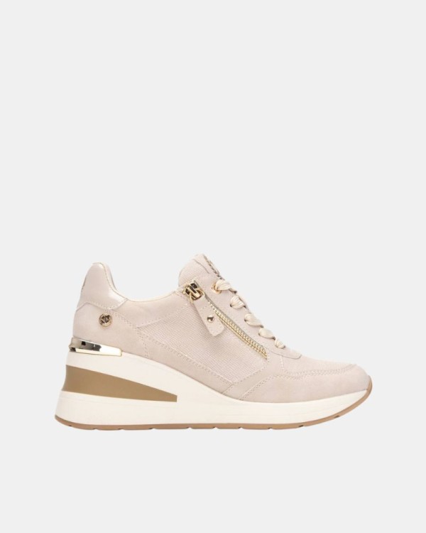 Zapatillas Bajas Mujer XTI Beige 130401