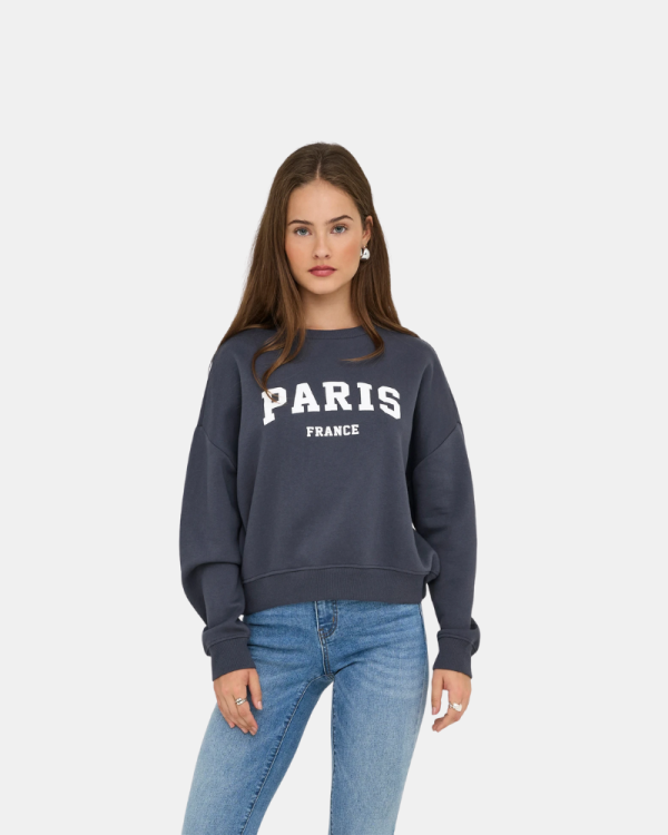 Casacos de Manga Comprida Mulher ONLY Cinza 15254181 SWEAT