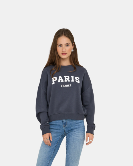 Casacos de Manga Comprida Mulher ONLY Cinza 15254181 SWEAT