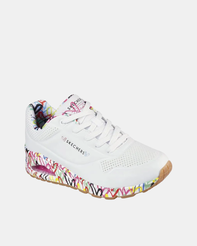 Sapatilhas Mulher SKECHERS Branco 155506 X JGOLDCROWN UNO LOVING LOVE