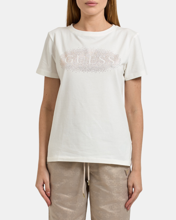 T-shirts Manga curta Mulher GUESS Branco V5YI08 J1314