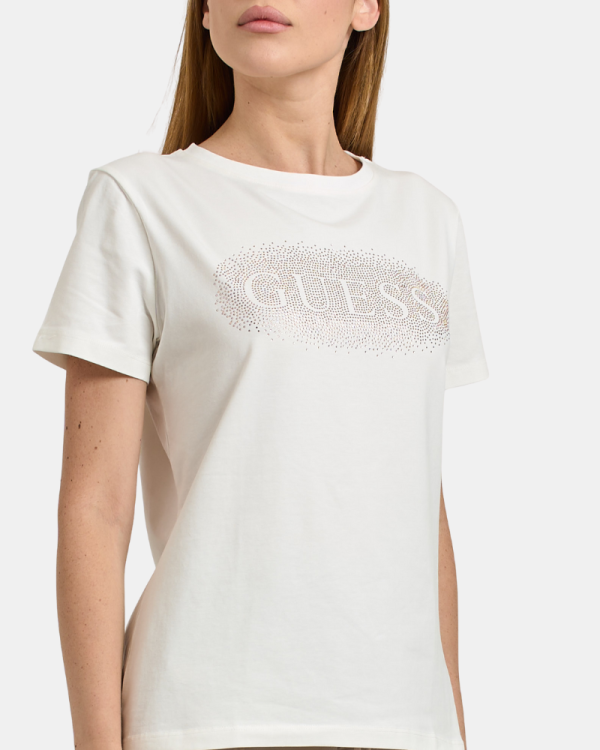T-shirts Manga curta Mulher GUESS Branco V5YI08 J1314