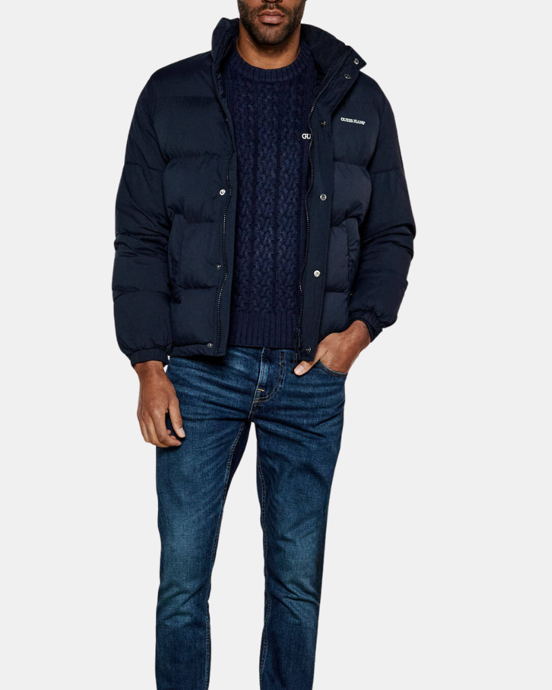 Casacos Manga comprida Homem GUESS Azul M4BL20 WGII2