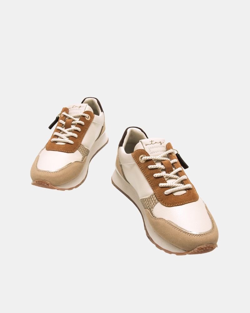 Sapatilhas Baixas Mulher MUSTANG Beige 60391 JOGGO