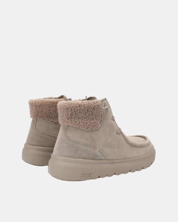 Botines Bajos Mujer Walkin Pitas Beige BERNA