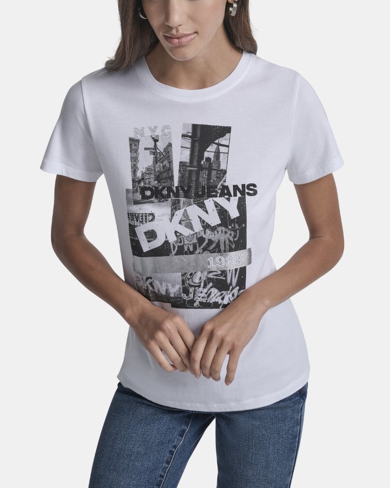  Camisetas Manga corta Mujer DKNY Blanco DJ5T1634