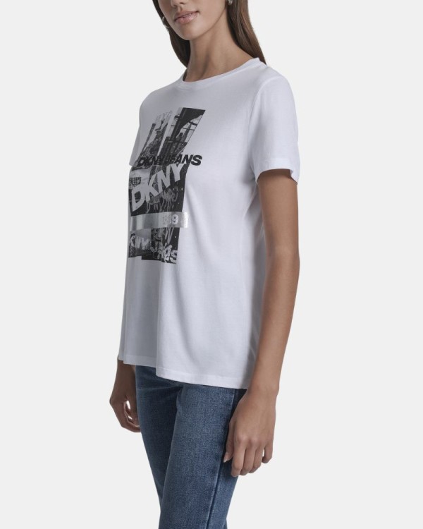  Camisetas Manga corta Mujer DKNY Blanco DJ5T1634
