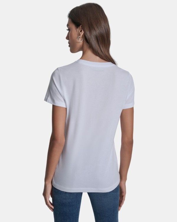  Camisetas Manga corta Mujer DKNY Blanco DJ5T1634