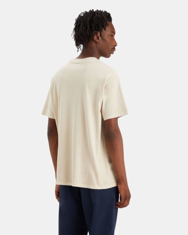 T-shirts Manga curta Homem LEVIS Bege A0637 0093 RED TAB VINTAGE TEE
