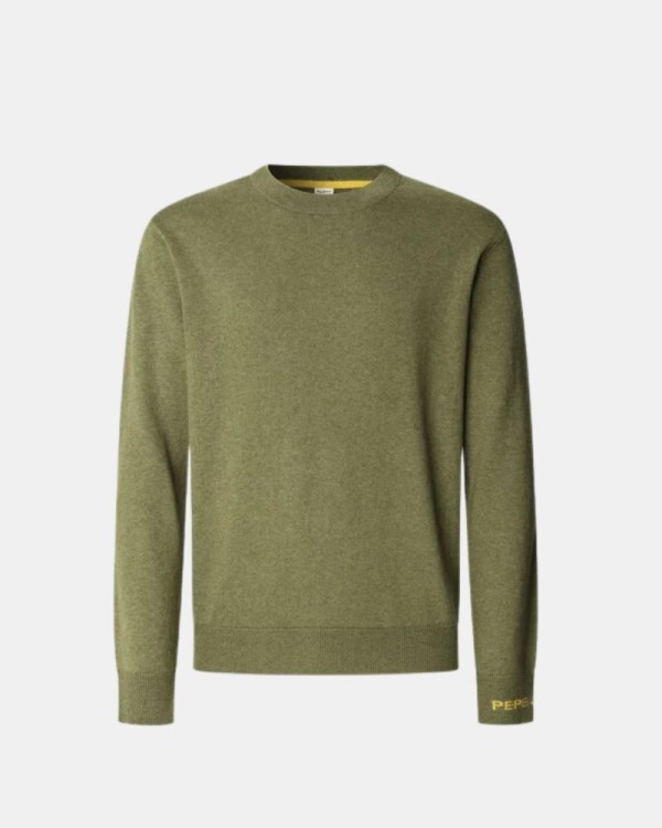 T-shirt de Manga Comprida Hombre PEPE JEANS Verde PM7000013 ANDRE CREW NECK