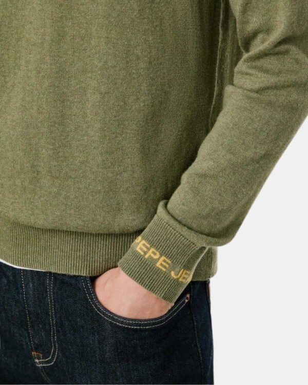 T-shirt de Manga Comprida Hombre PEPE JEANS Verde PM7000013 ANDRE CREW NECK